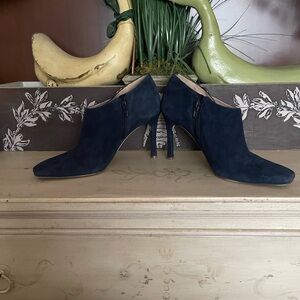 2 7 Suede Navy Booties
